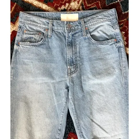 Mother Superior Mid Rise Rambler Zip Flood Jeans Ripped Off Size 27 - Picture 5 of 11